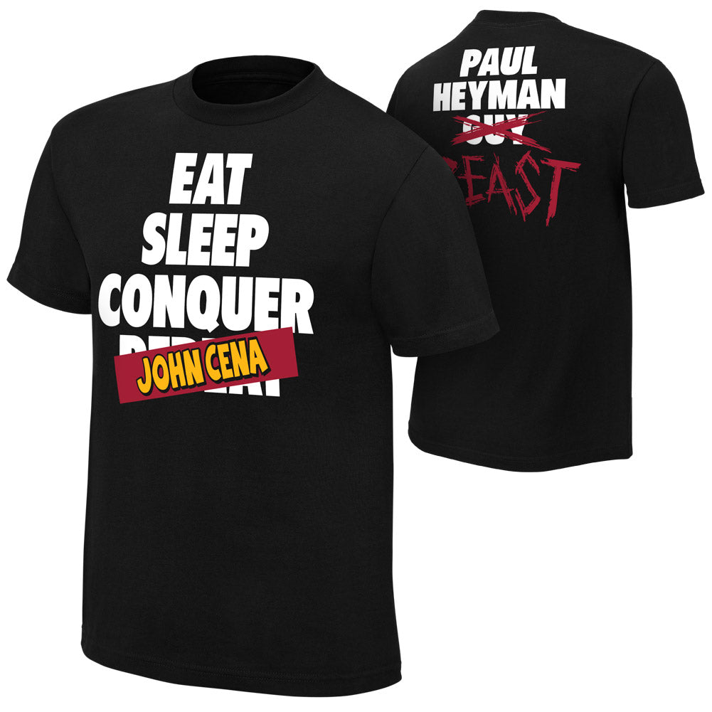 Brock Lesnar & Paul Heyman Eat, Sleep, Conquer John Cena T-Shirt Pwcatalog