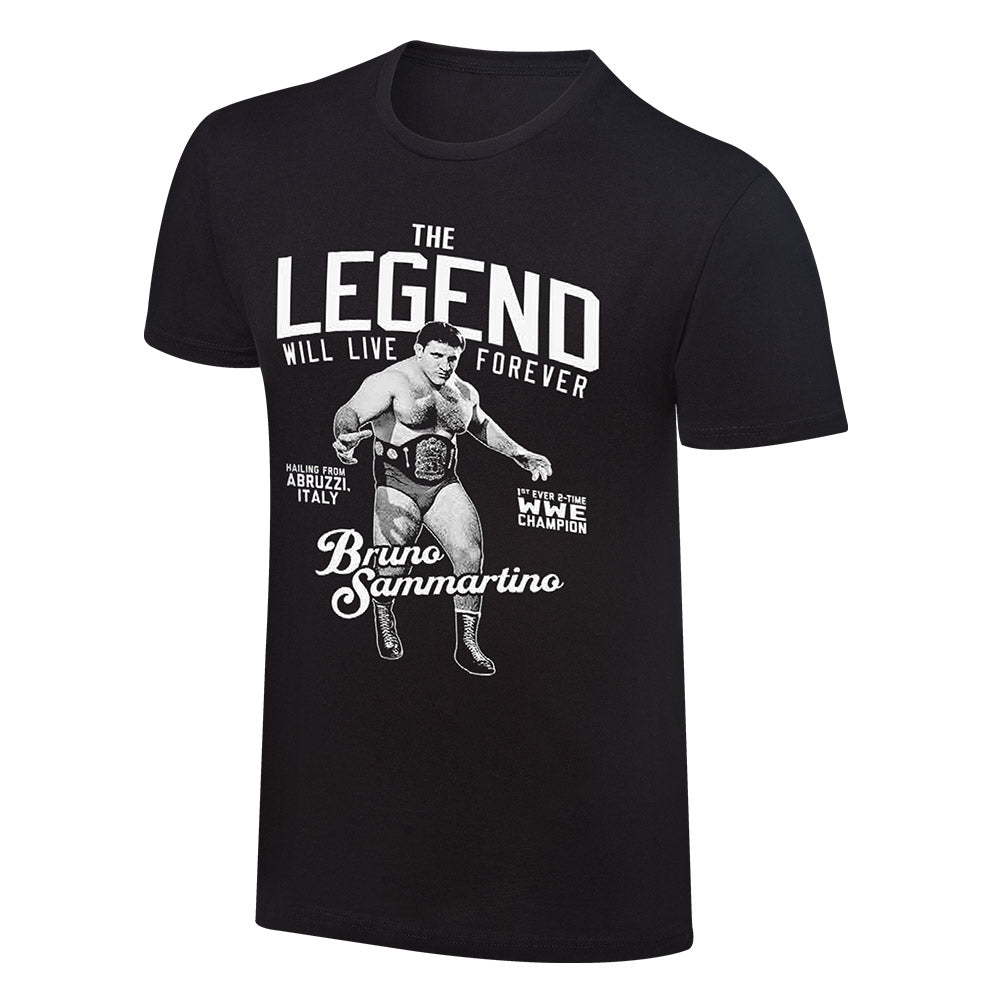 Bruno Sammartino The Legend Will Live Forever T-Shirt Pwcatalog