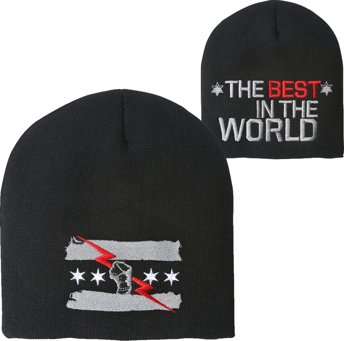 CM Punk Best In The World Knit Beanie Cap Pwcatalog