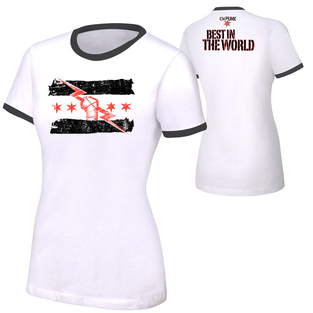 CM Punk Best In the World Women's White T-Shirt Pwcatalog