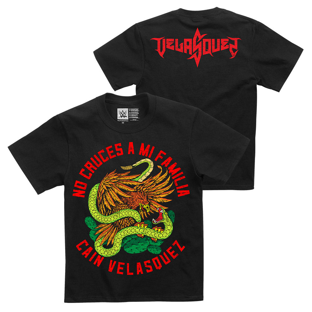 Cain Velasquez Don't Cross My Family Battle Youth Authentic T-Shirt Pwcatalog