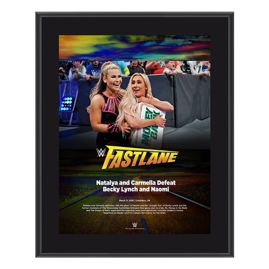 Carmella & Natalya FastLane 2018 10 x 13 Photo Plaque