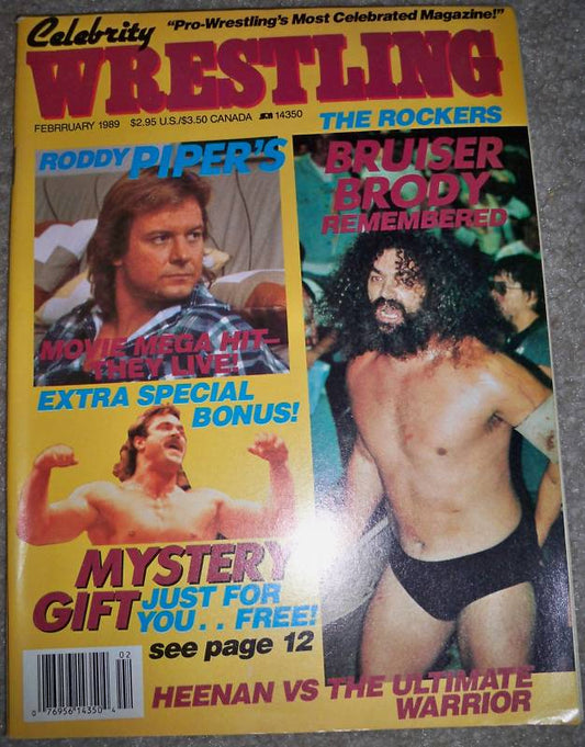 Celebrity Wrestling February 1989 Magazine PWcatalog