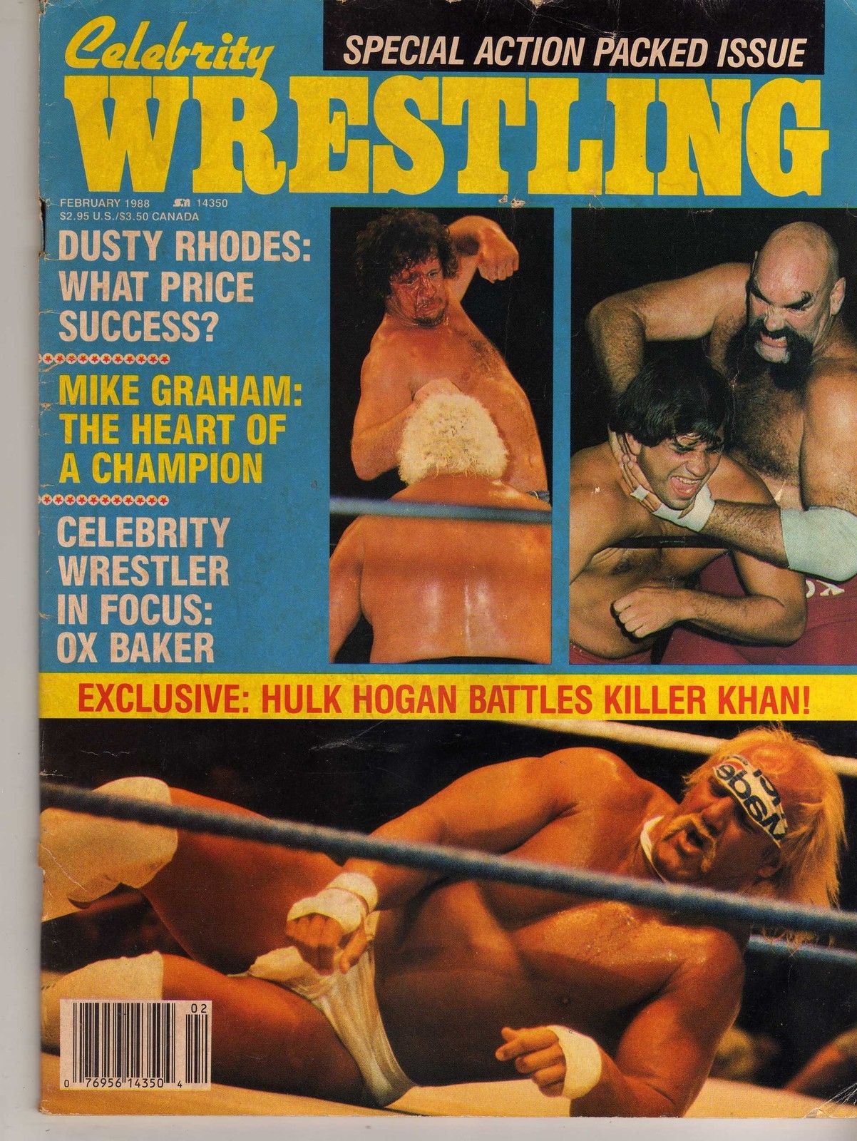 Celebrity Wrestling February 1988 Magazine PWcatalog