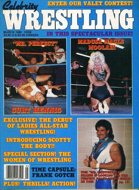 Celebrity Wrestling March 1989 Magazine PWcatalog