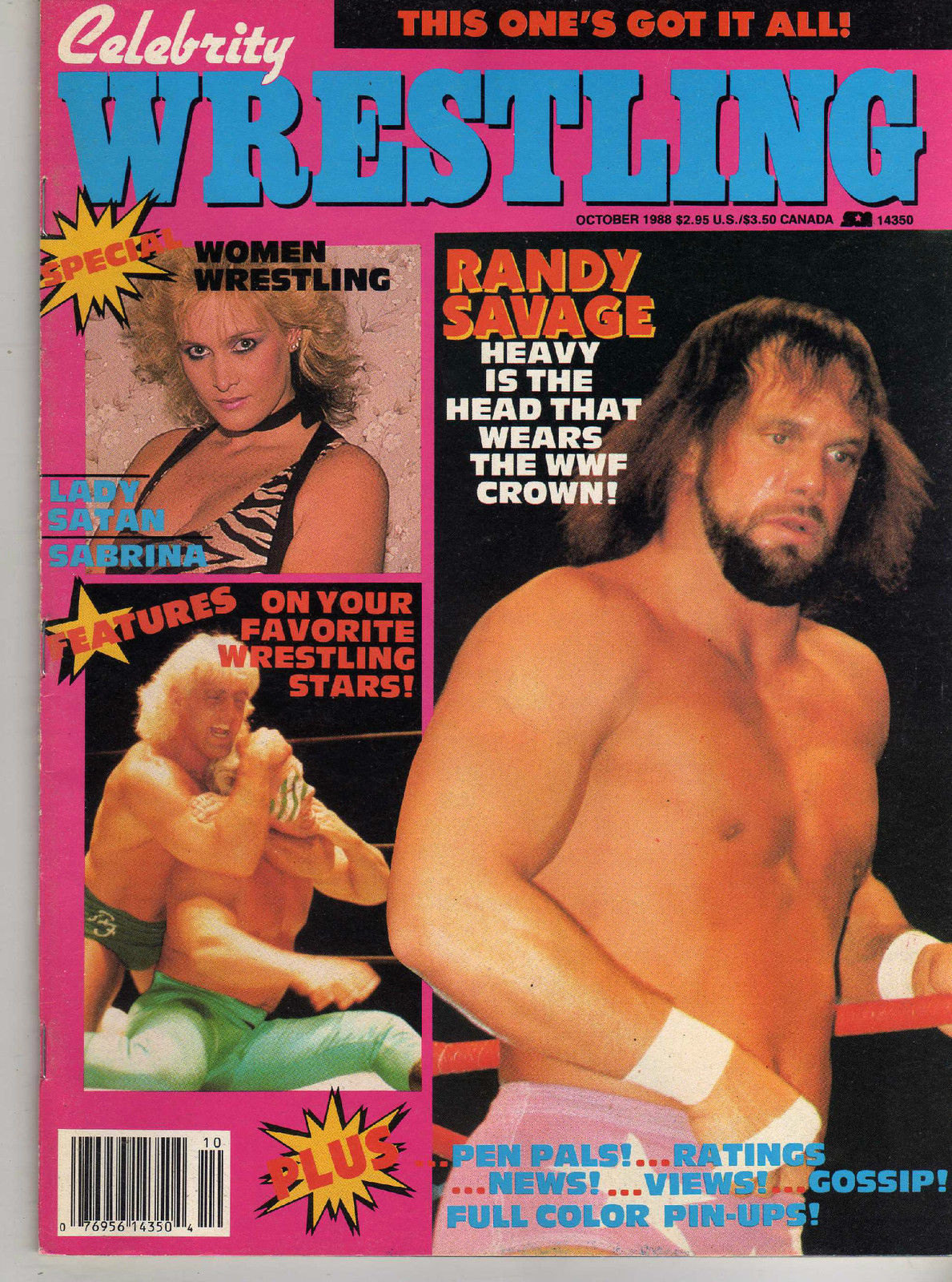 Celebrity Wrestling October 1988 Magazine PWcatalog