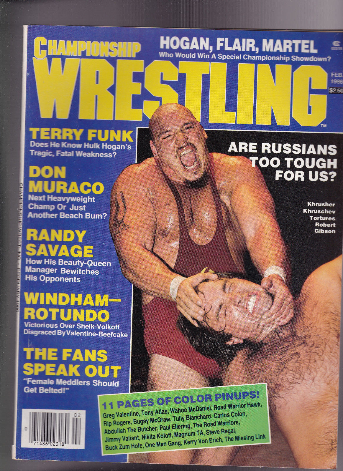 Championship Wrestling February 1986 Magazine PWcatalog