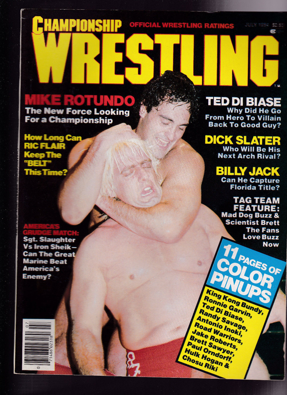 Championship Wrestling July 1984 Magazine PWcatalog