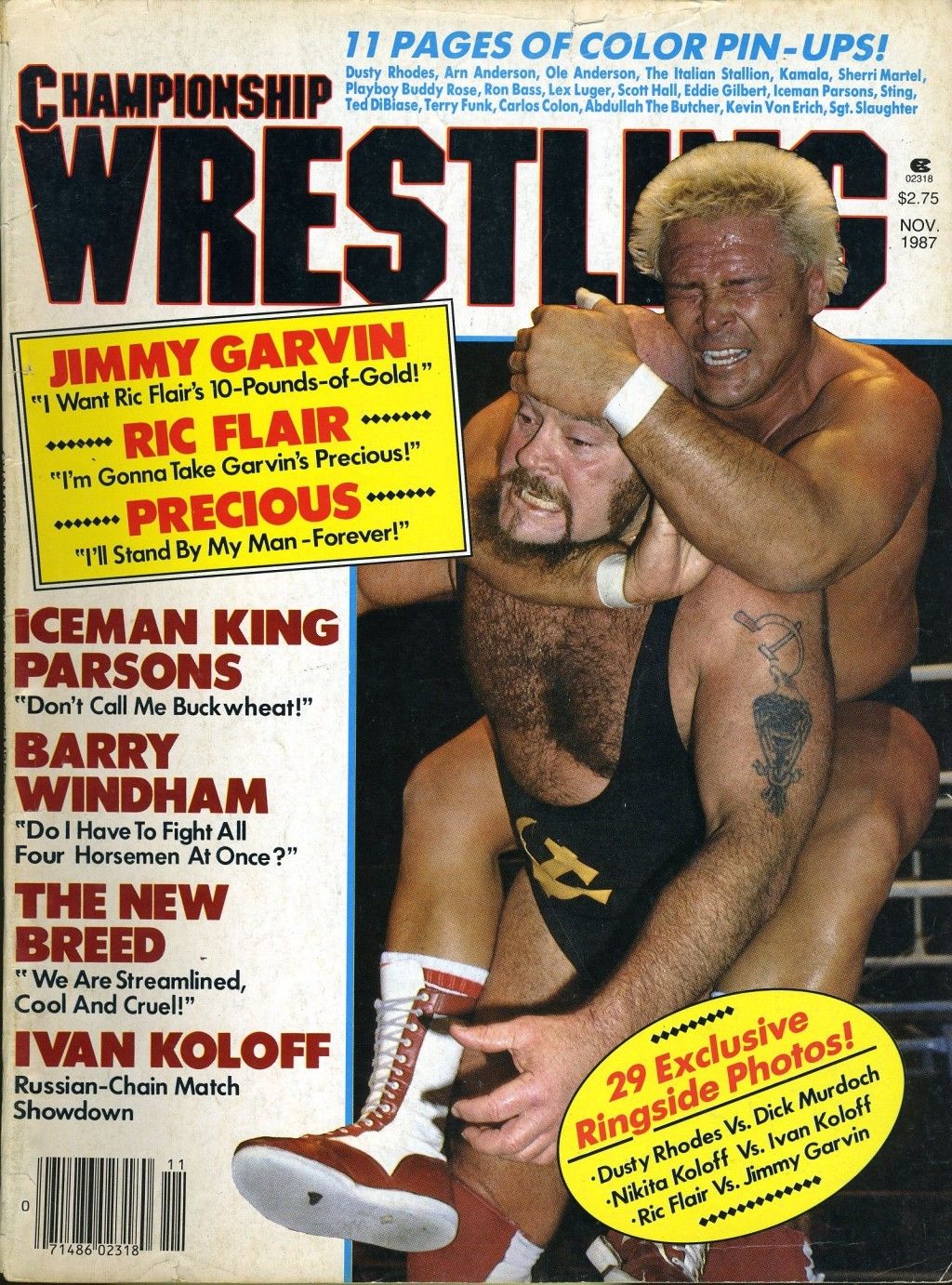 Championship Wrestling November 1987 Magazine PWcatalog