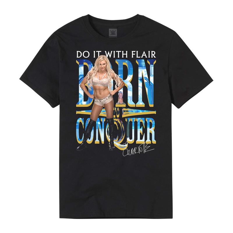 Charlotte Flair Born To Conquer Phototype Graphic T-Shirt Pwcatalog