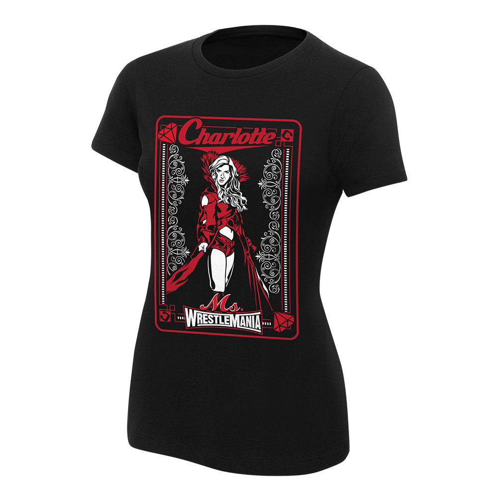 Charlotte Flair Ms. WrestleMania Women's Authentic T-Shirt Pwcatalog