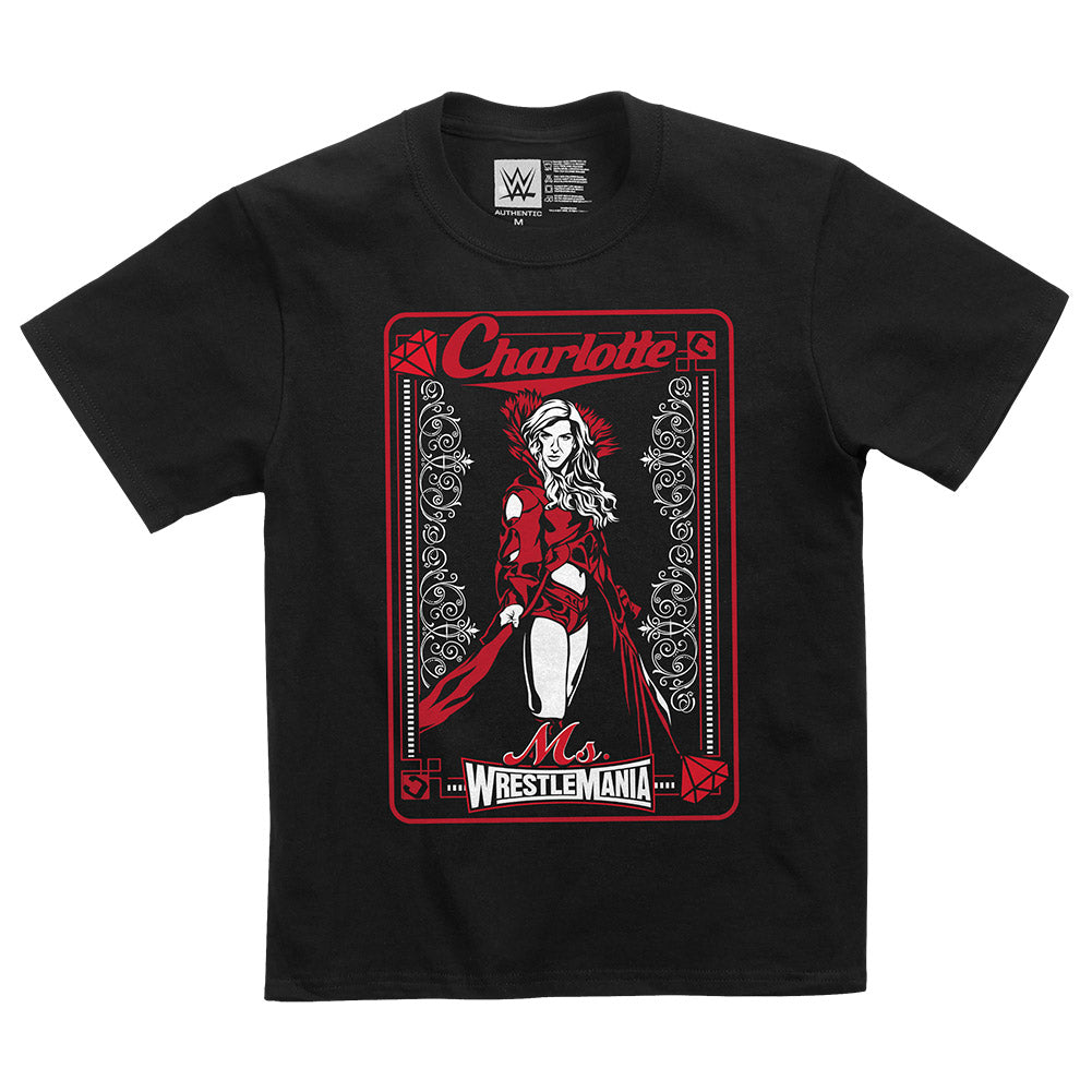 Charlotte Flair Ms. WrestleMania Youth Authentic T-Shirt Pwcatalog
