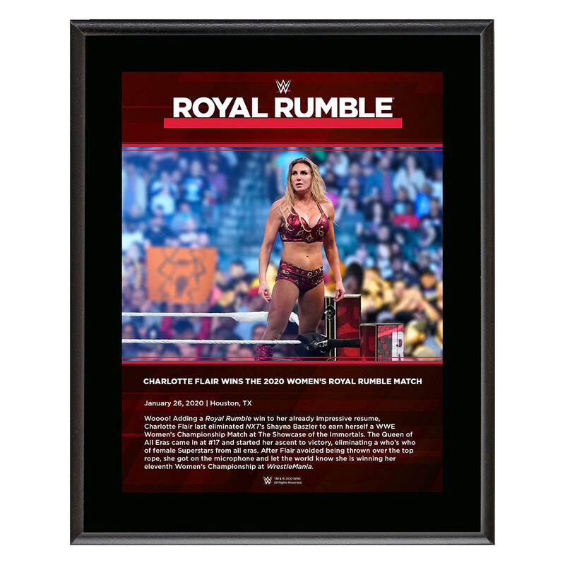 Charlotte Flair Royal Rumble 2020 10x13 Commemorative Plaque Pwcatalog
