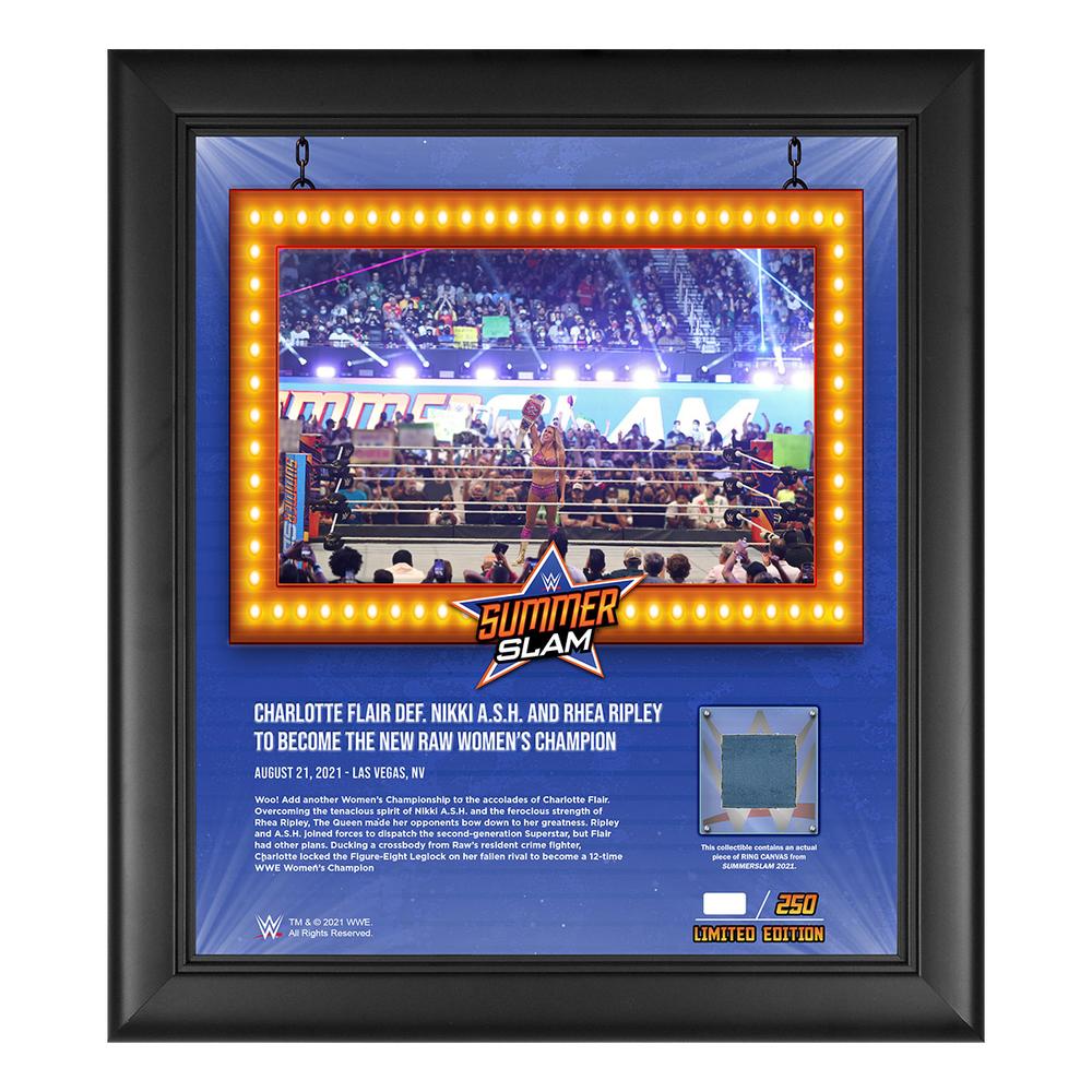 Charlotte Flair SummerSlam 2021 15x17 Commemorative Plaque Pwcatalog