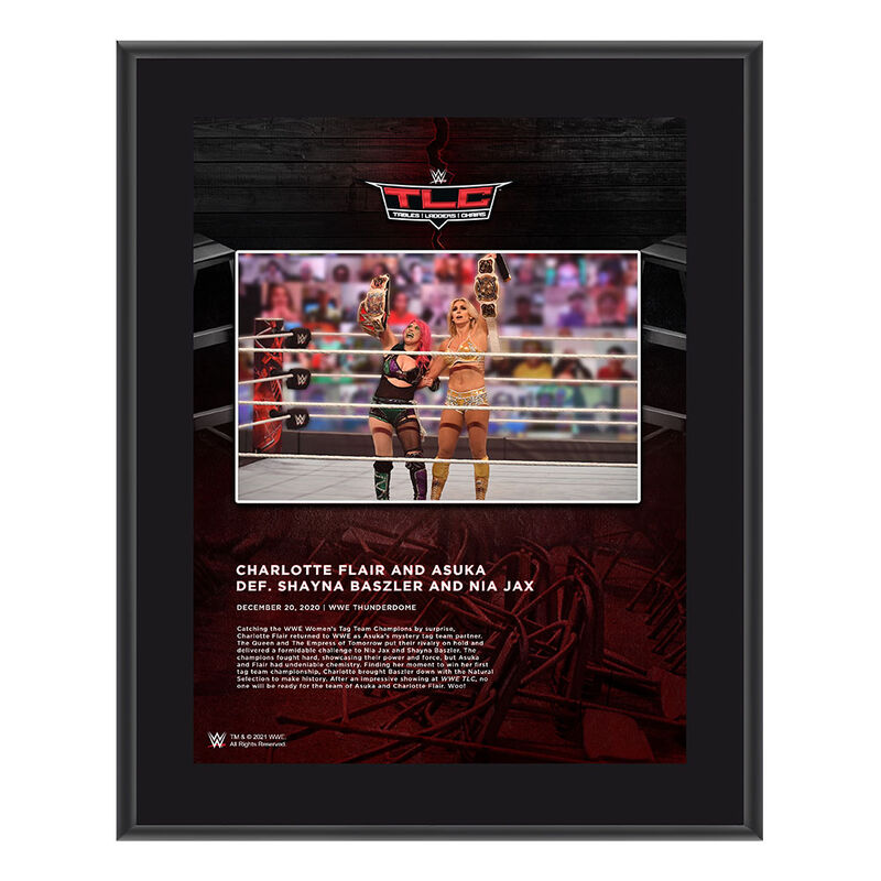 Charlotte Flair & Asuka TLC 2020 10x13 Commemorative Plaque Pwcatalog