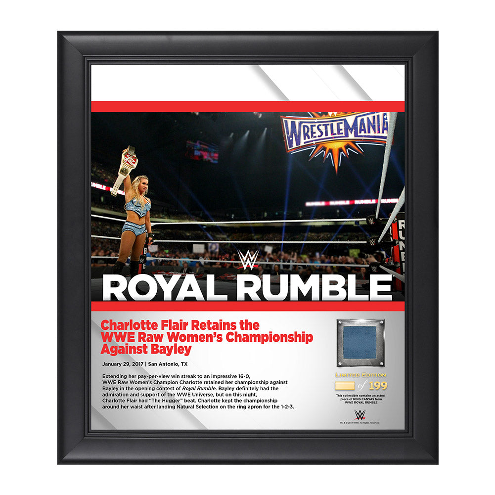 Charlotte Royal Rumble 2017 15 x 17 Framed Plaque w Ring Canvas Pwcatalog