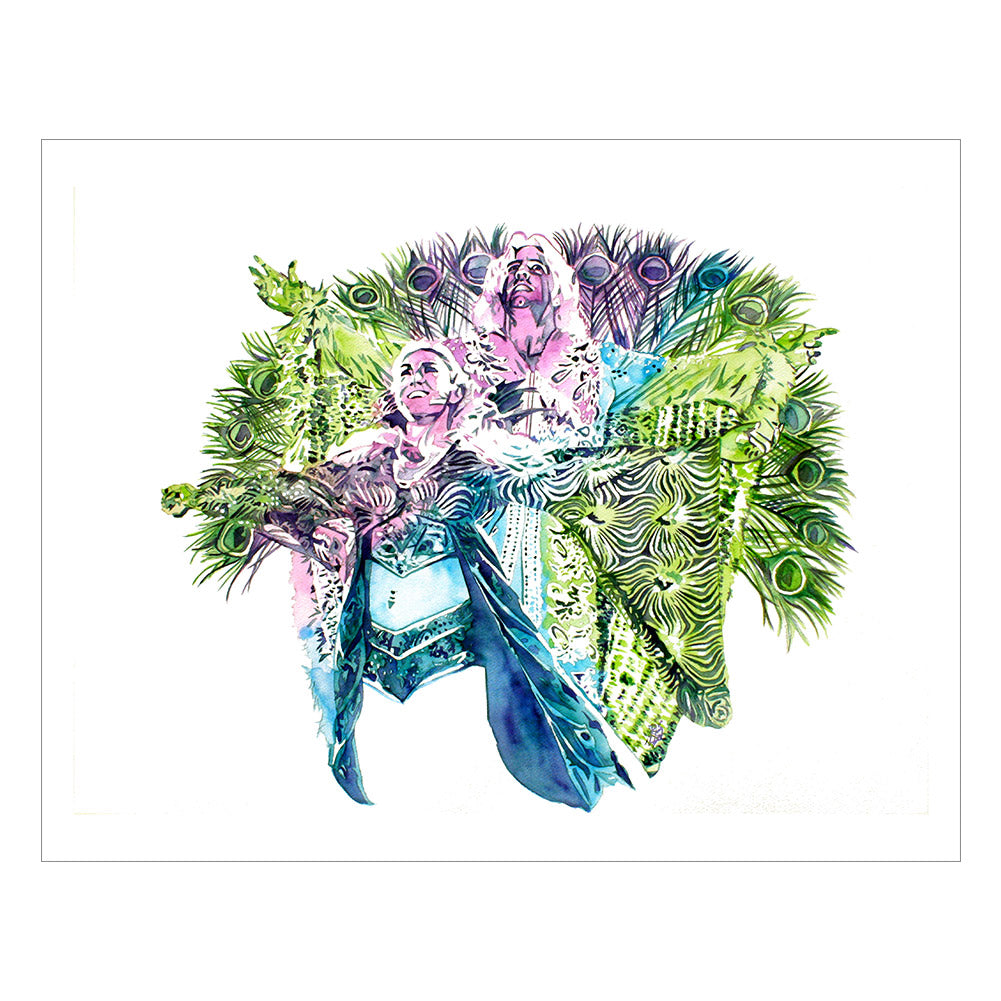 Charlotte & Ric Flair 11 x 14 Rob Schamberger Art Print Pwcatalog