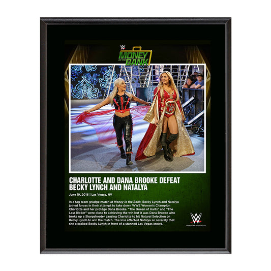 Charlotte and Dana Brooke Money In The Bank 2016 10 x 13 Photo Plaque Pwcatalog