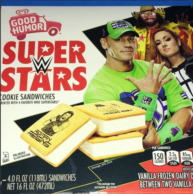 WWE Good Humor Superstars 2020 cookie sandwiches PWcatalog