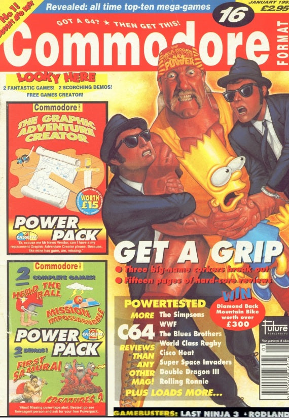 Commodore Hulk Hogan January 1992 Magazine PWcatalog