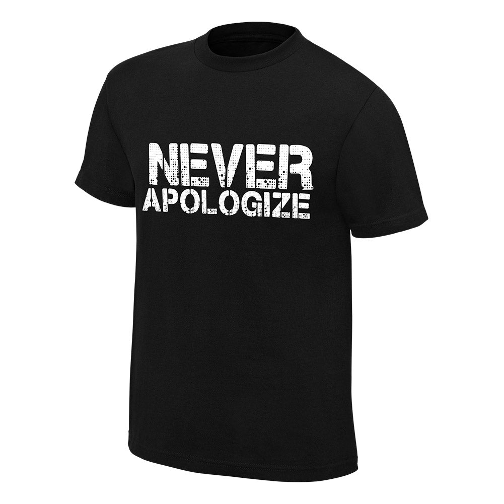 Dean Ambrose Never Apologize Authentic T-Shirt Pwcatalog