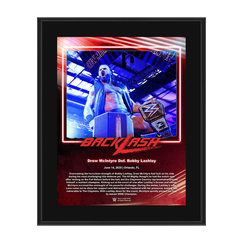 Drew McIntyre Backlash 2020 10x13 Commemorative Plaque Pwcatalog