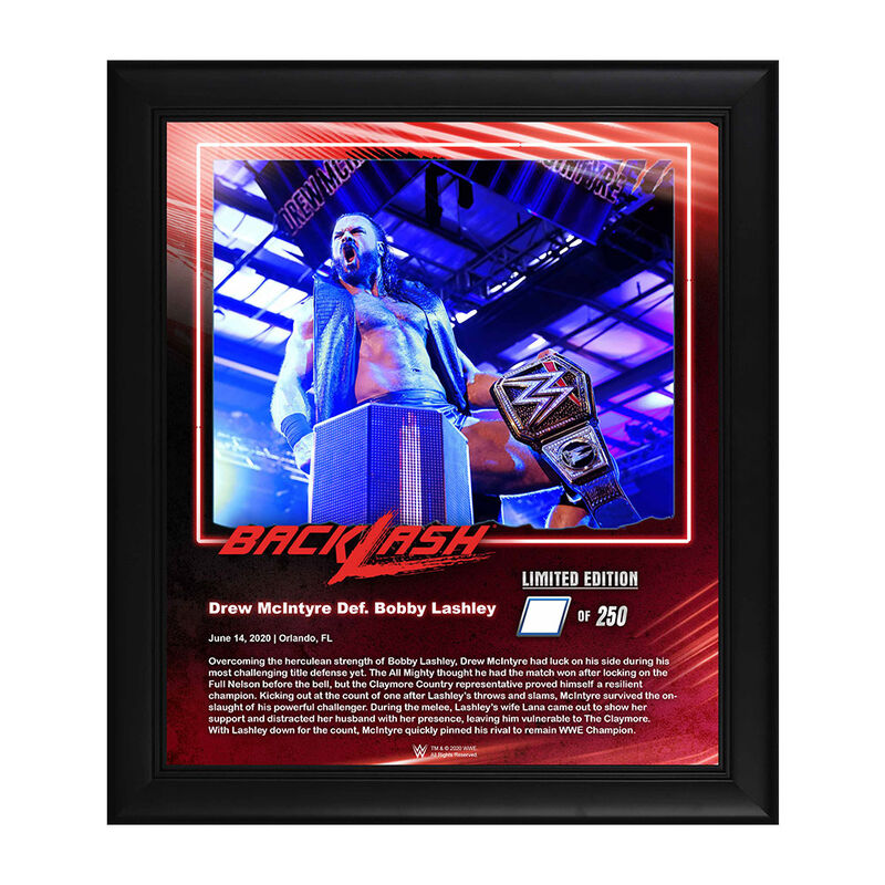 Drew McIntyre Backlash 2020 15x17 Limited Edition Plaque Pwcatalog