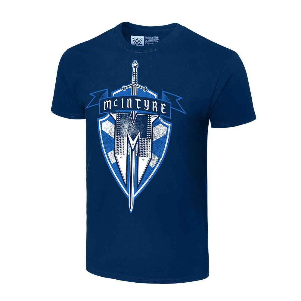 Drew McIntyre Claymore Coat Of Arms Authentic T-Shirt Pwcatalog