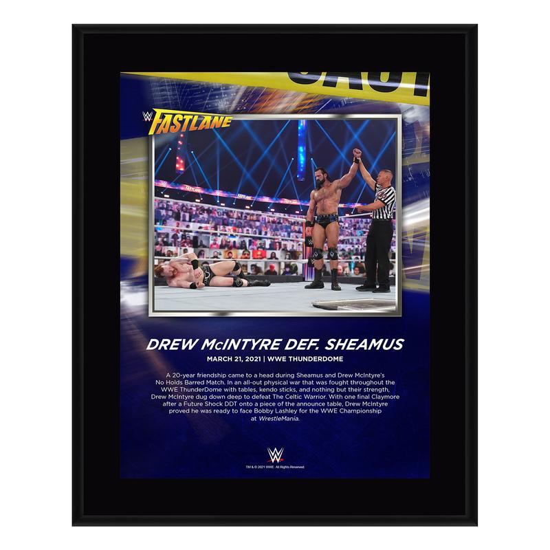 Drew McIntyre Fastlane 2021 10 x 13 Commemorative Plaque Pwcatalog