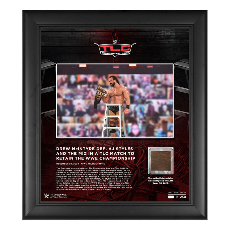 Drew McIntyre TLC 2020 15 x 17 Commemorative Plaque Pwcatalog