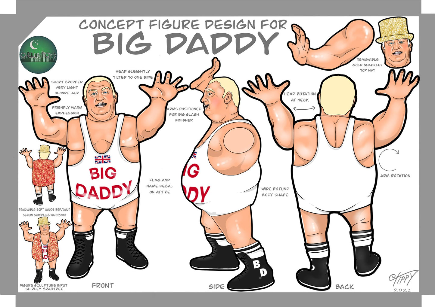 Chella Toys Wrestling Megastars 2 Big Daddy Action & Toy Figures Pwcatalog