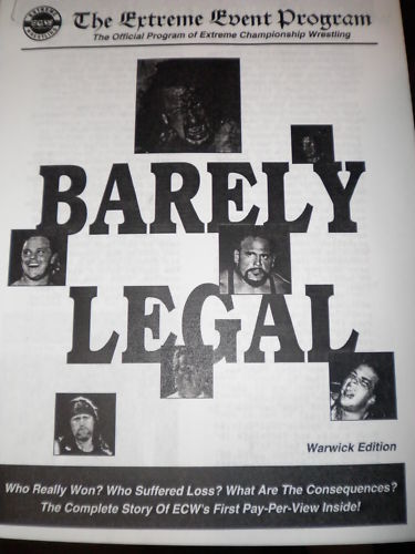 ECW Program Barely Legal Magazine PWcatalog