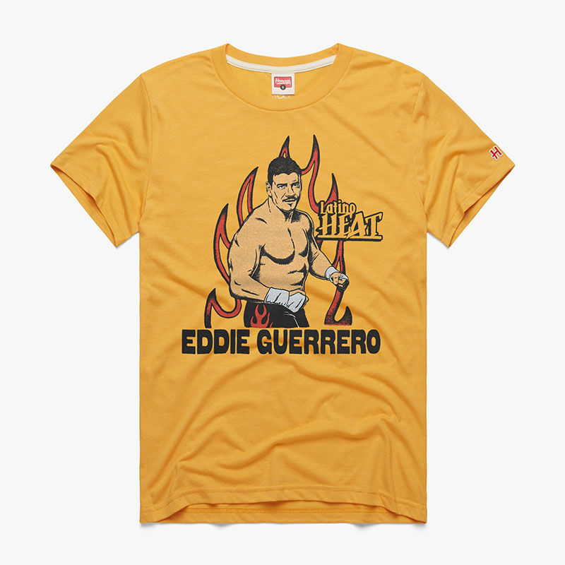 Eddie Guerrero Latino Heat Flame Homage T-Shirt Pwcatalog