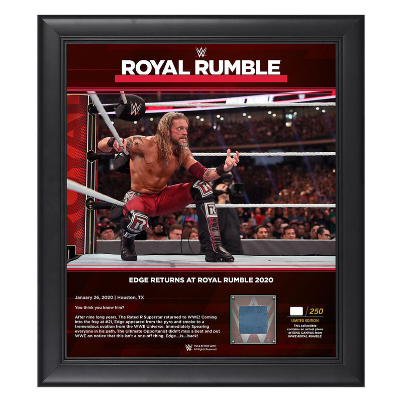 Edge Returns Royal Rumble 2020 15x17 Limited Edition Plaque Pwcatalog
