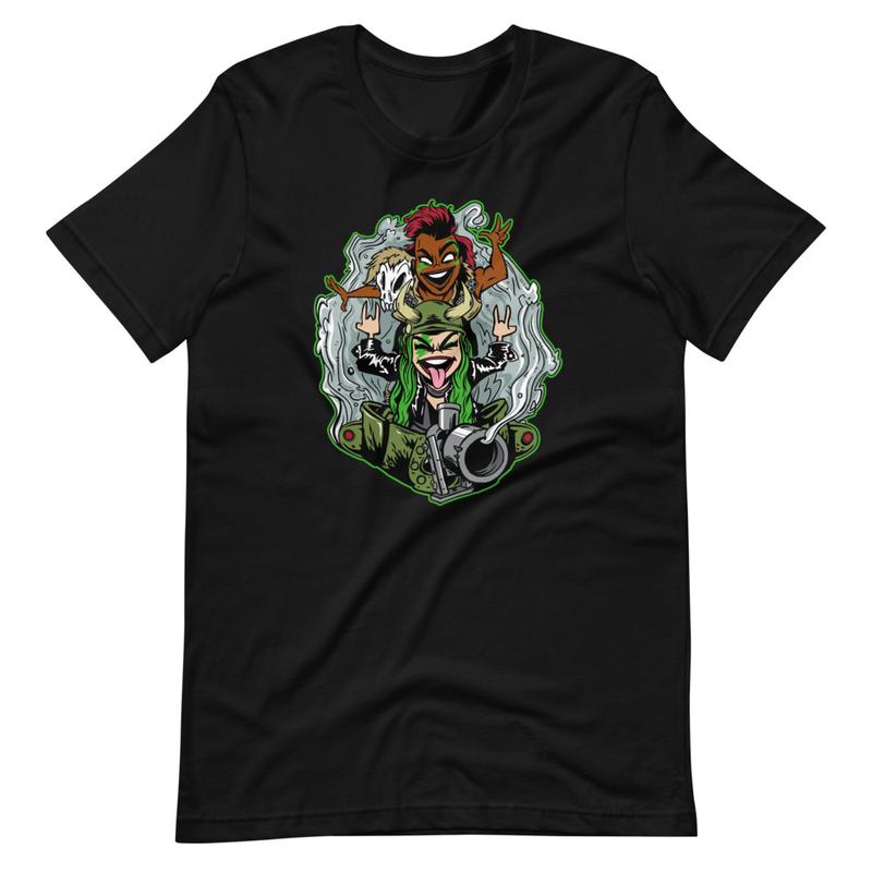Ember Moon & Shotzi Blackheart Illustrated T-Shirt Pwcatalog