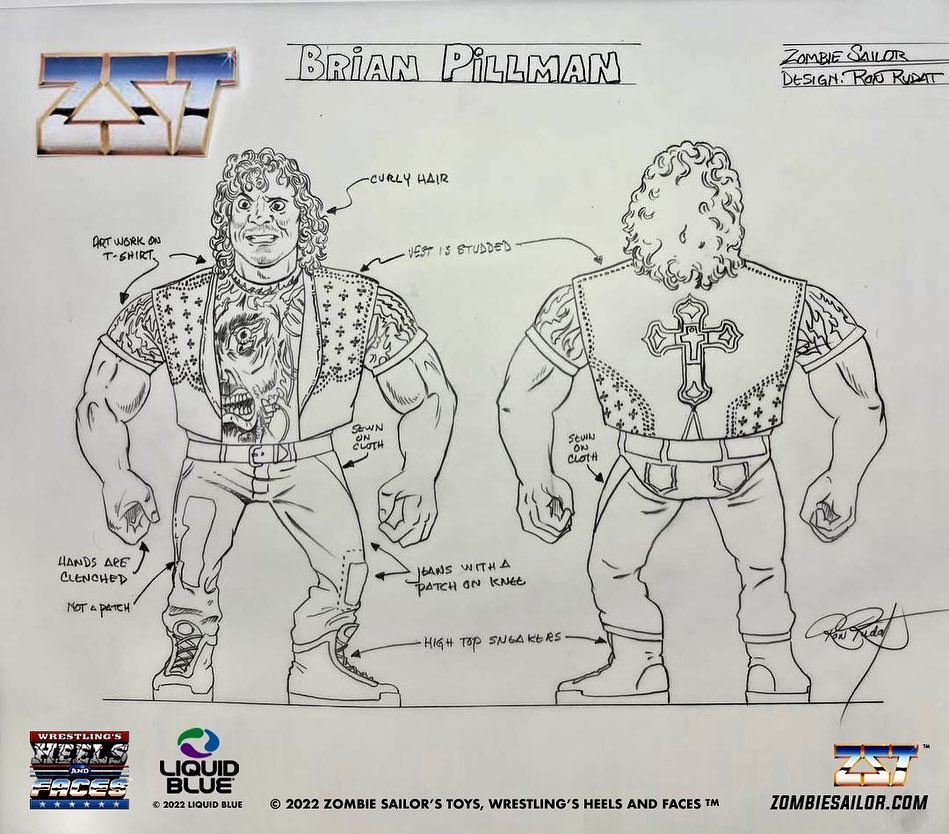 Zombie Sailor's Toys Wrestling's Heels & Faces Brian Pillman Action & Toy Figures PWcatalog