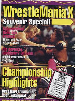 Wrestling Mania! Wrestlemania X Souvenir Special! from Germany Magazine PWcatalog