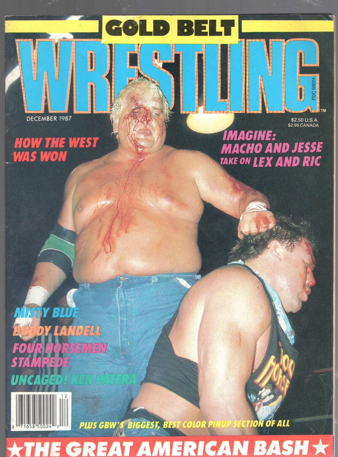 Gold Belt Wrestling December 1987 Magazine PWcatalog