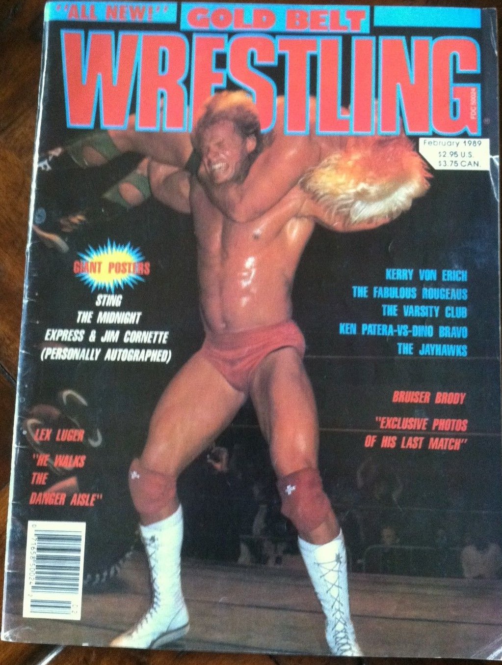 Gold Belt Wrestling February 1989 Magazine PWcatalog
