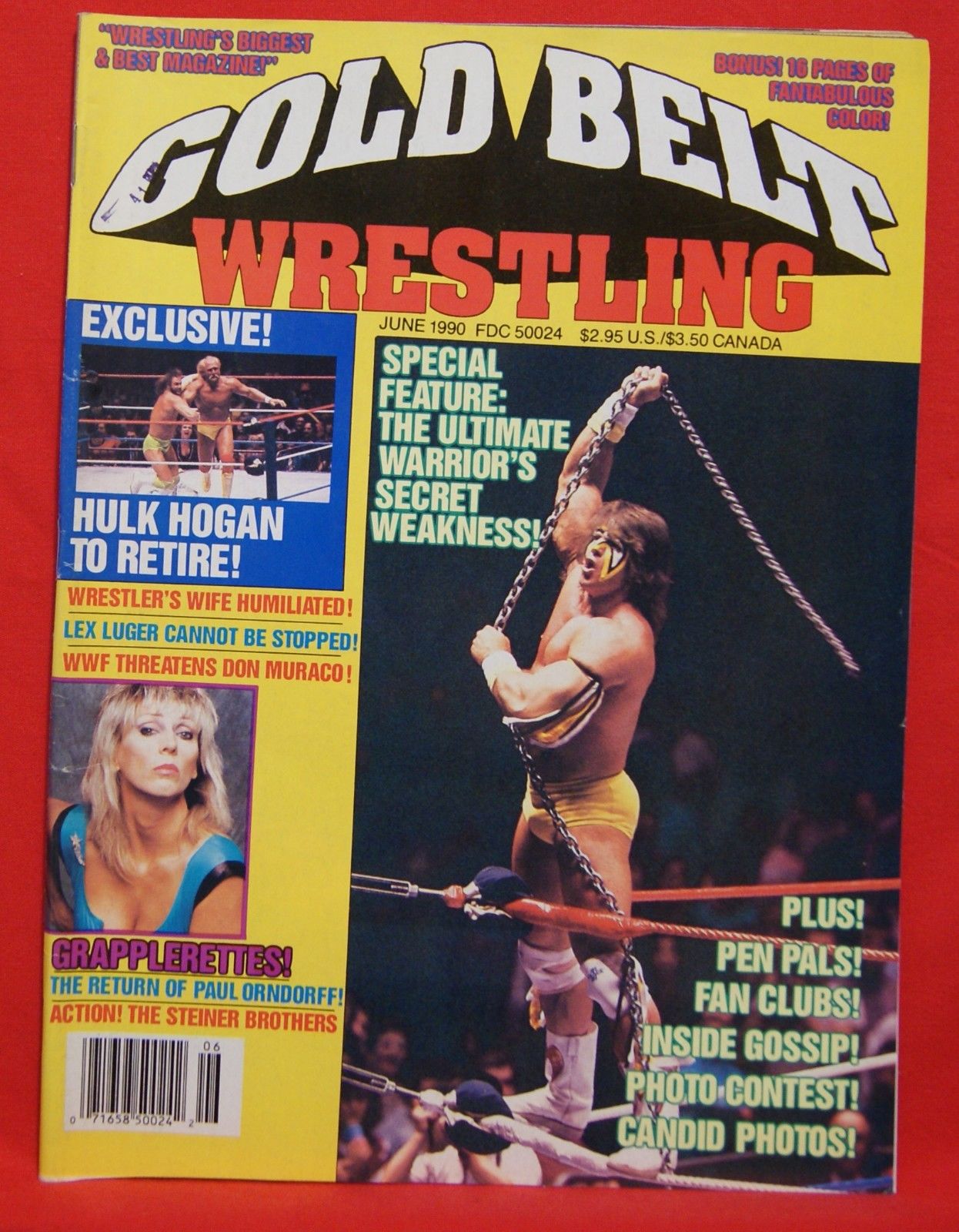 Gold Belt Wrestling June 1990 Magazine PWcatalog