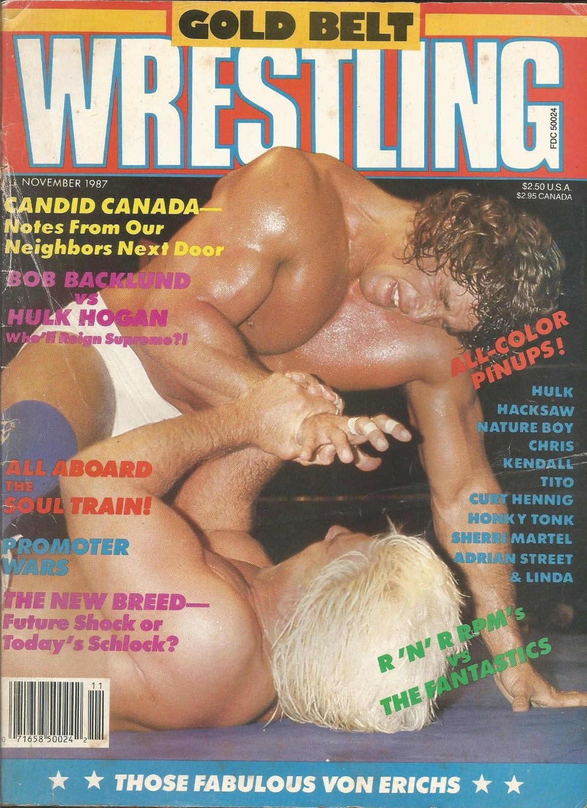 Gold Belt Wrestling November 1987 Magazine PWcatalog