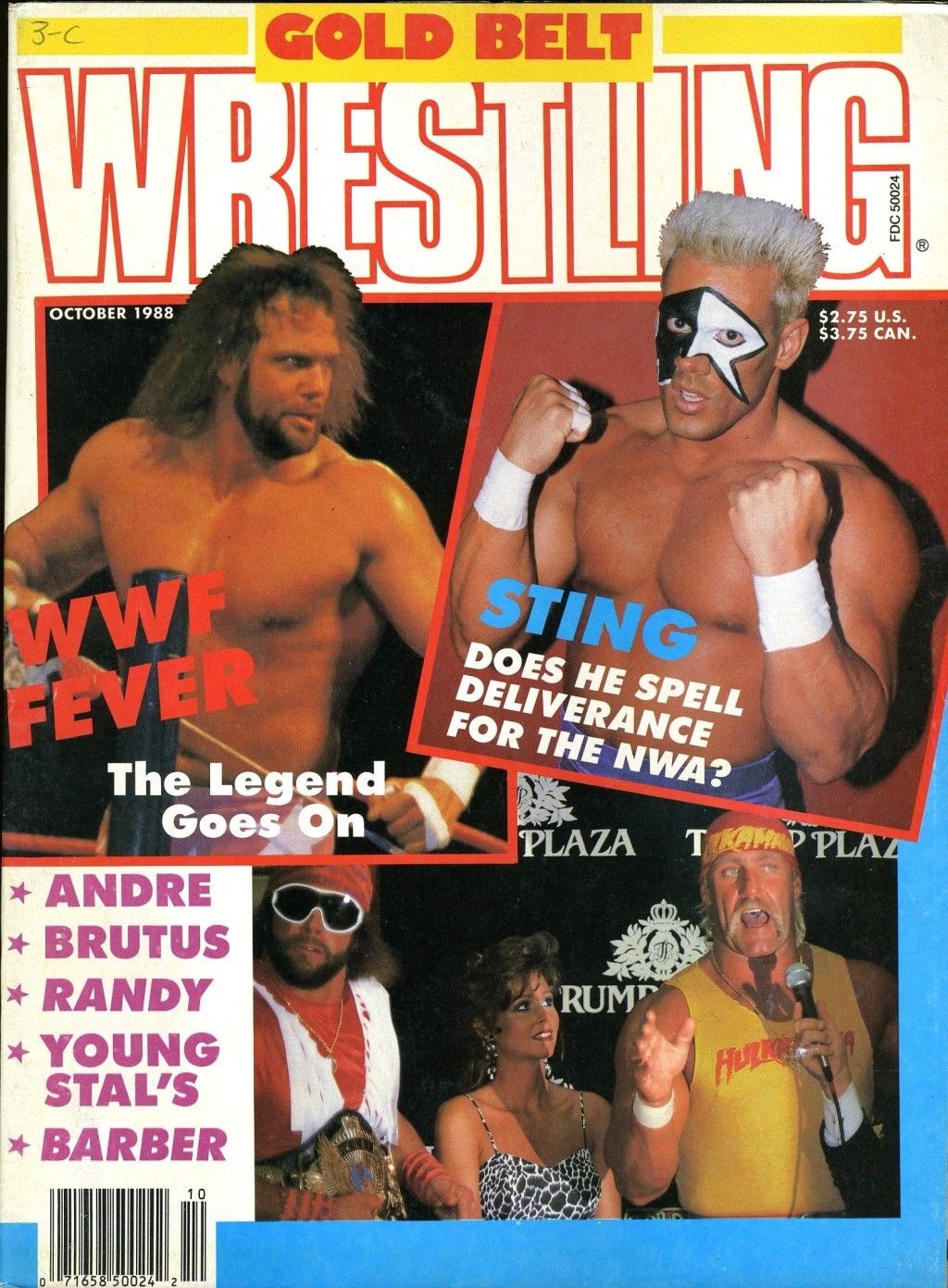 Gold Belt Wrestling October 1988 Magazine PWcatalog