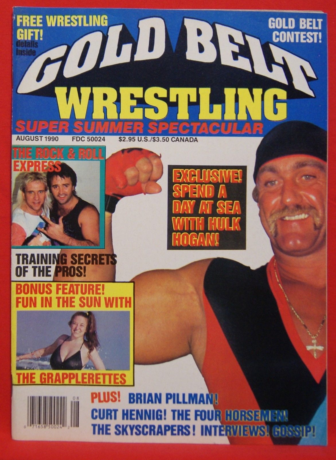 Gold Belt Wrestling August 1990 Magazine PWcatalog