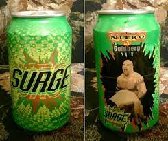 Surge Goldberg WCW Soda Cans 1999 Set Of 5, Coca-Cola PW Catalog