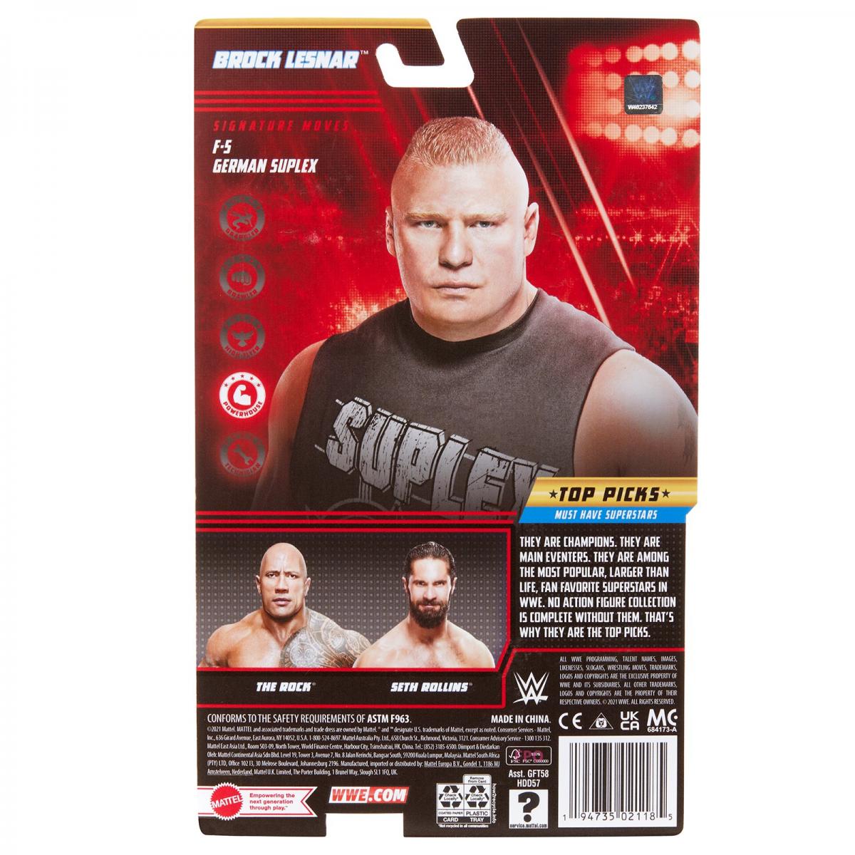 WWE Mattel Top Picks 2022 Brock Lesnar Action & Toy Figures PWcatalog