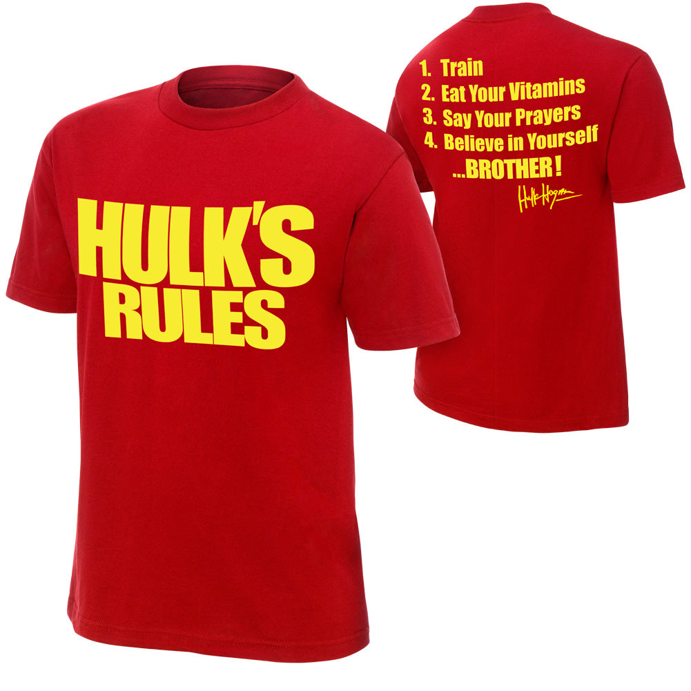 Hulk Hogan Hulk's Rules T-Shirt Pwcatalog