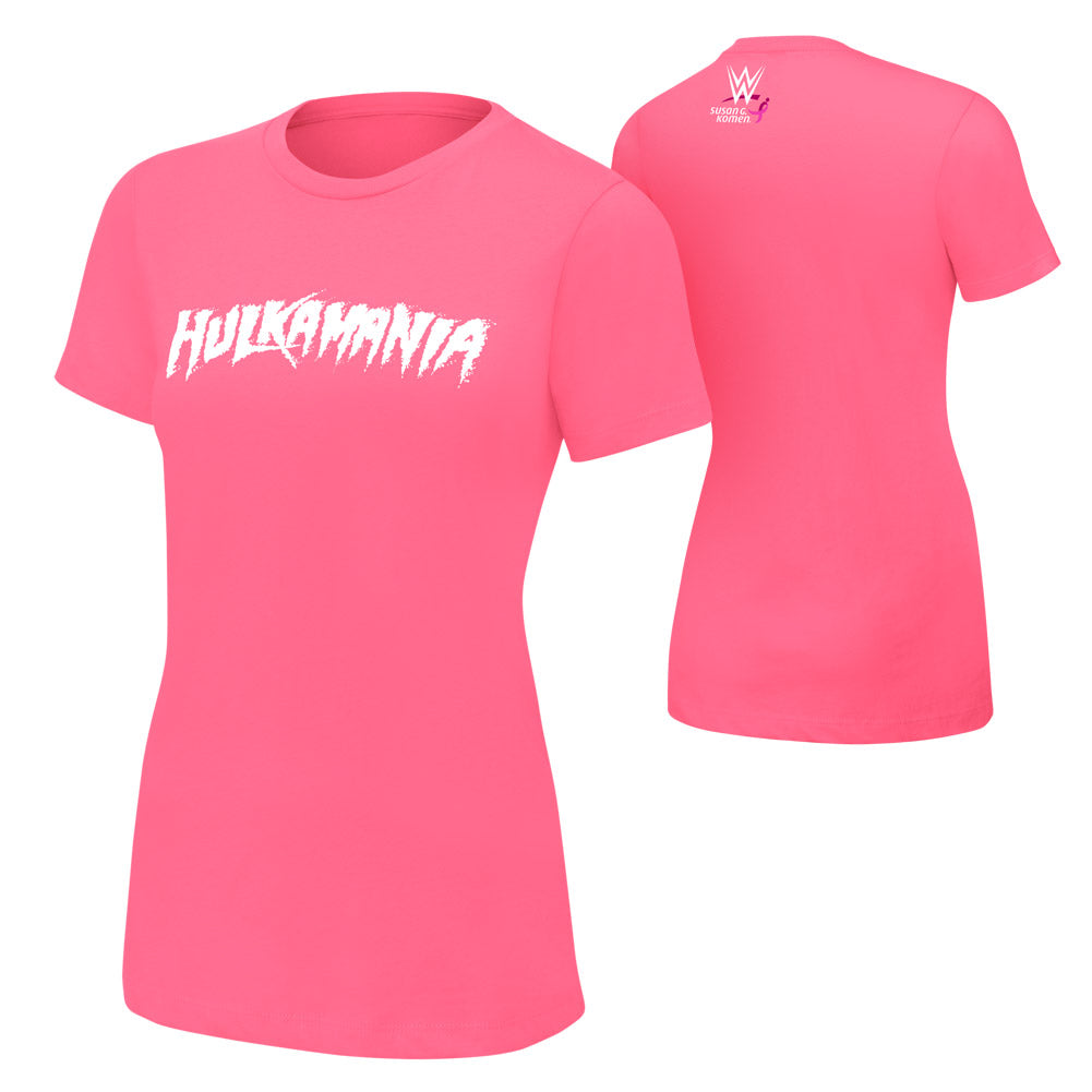 Hulk Hogan Hulkamania Courage Conquer Cure Pink Women's T-Shirt Pwcatalog