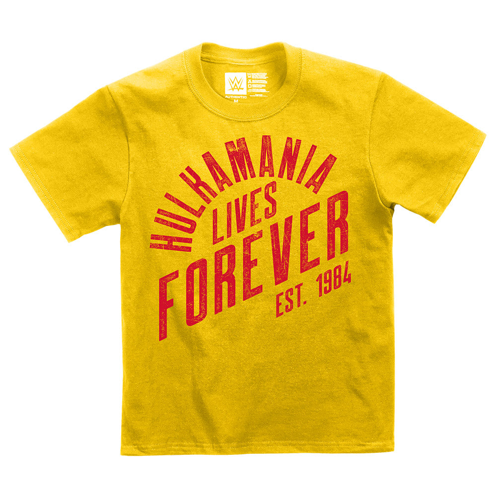Hulk Hogan Hulkamania Lives Forever Youth Authentic T-Shirt Pwcatalog