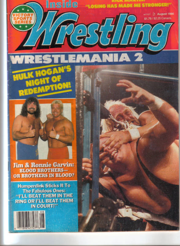 Inside Wrestling August 1986 Magazine PWcatalog