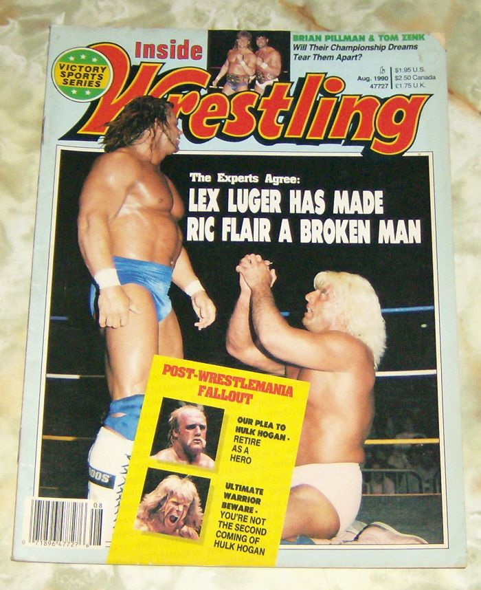 Inside Wrestling August 1990 Magazine PWcatalog